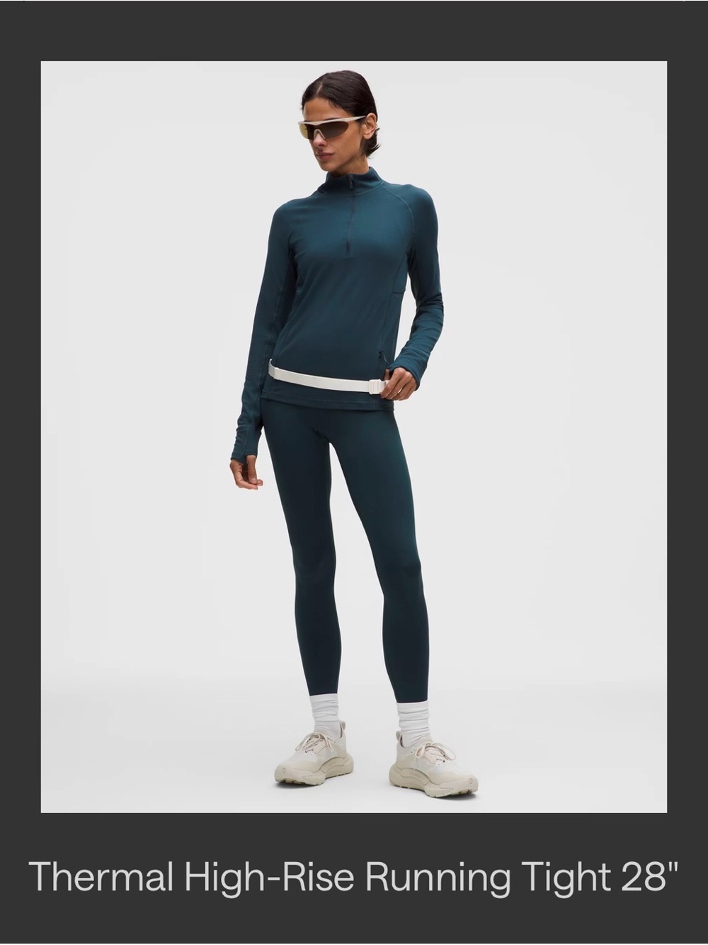 lululemon athletica High-Rise Thermal Running Tights in Deep Teal